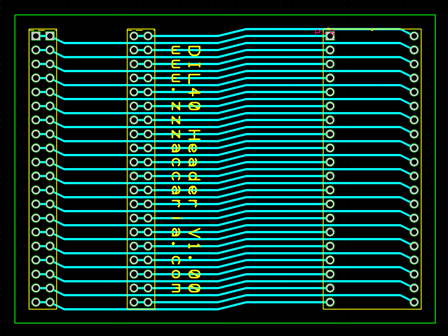 DIL 40 header PCB - Design Spark